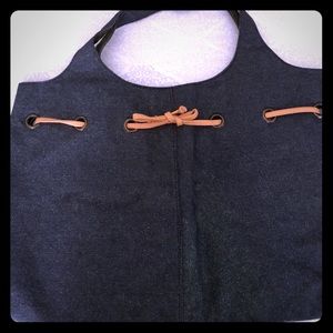 Denim Shoulder Tote -*Glittery